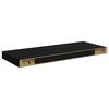 vidaXL Schweberegal Hochglanz-Schwarz 60x23,5x3,8 cm MDF