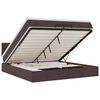 vidaXL Ottoman-Bett mit Matratzen & LEDs Dunkelbraun 200x200 cm Stoff