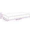 vidaXL Schweberegal Schwarz 50x23x3,8 cm MDF