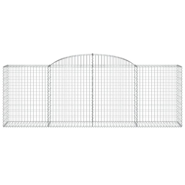 vidaXL Gabionen mit Hochbogen 25 Stk 300x50x100/120cm Verzinktes Eisen