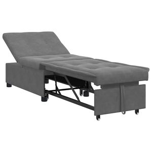 vidaXL Schlafsofa Ausziehbar Dunkelgrau 194 x 67 x 82 cm Mikrofaser