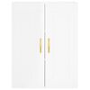 vidaXL Highboard Hochglanz-Wei&szlig; 69,5x34x180 cm Holzwerkstoff