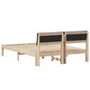 vidaXL Bettgestell Braun und Schwarz 160 x 200 cm Massivholz Kiefer