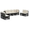vidaXL Gartensofa-set 8 pcs Schwarz Poly-Rattan