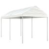 vidaXL Pavillon mit Dach Wei&szlig; 4,46x2,28x2,69 m Polyethylen