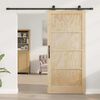 vidaXL Schiebet&uuml;r ORKDAL Braun 93 x 202 cm Massives Kiefernholz