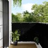 vidaXL Balkon-Sichtschutz Schwarz 120x1000 cm 100 % Polyester-Oxford
