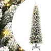 vidaXL K&uuml;nstlicher Weihnachtsbaum mit Schnee 300 LEDs 180 cm