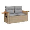 vidaXL Garten-Sofa-Set mit Kissen 11 pcs Beige und Hellgrau