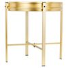 Home&Styling Beistelltisch mit Uhr Golden