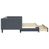 vidaXL Tagesbett Ausziehbar mit Schubladen Dunkelgrau 90x200 cm Samt
