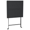 vidaXL Bistrotisch Klappbar Schwarz 55x54x71 cm Poly Rattan