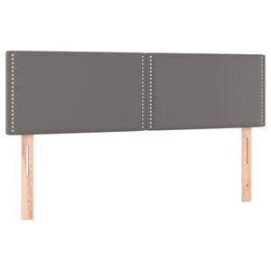 vidaXL Kopfteile Grau 144x5x78/88 cm Kunstleder