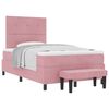 vidaXL Boxspringbett mit Kopfteil Rosa 200 x 120 cm Samt
