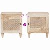 vidaXL Nachttisch Beige 40 x 33 x 46 cm Massivholz Akazie