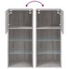 vidaXL TV-Schrank mit LED-Leuchten Grau Sonoma 40,5x30x90 cm