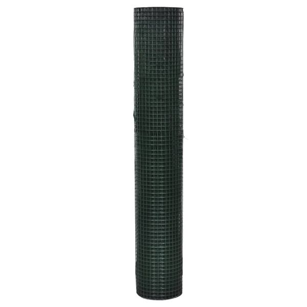 vidaXL Drahtzaun f&uuml;r H&uuml;hner Verzinkter Stahl 1x25 m Gr&uuml;n