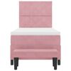 vidaXL Boxspringbett mit Matratze mit Kopfteil Rosa 100 x 200 cm Samt