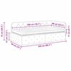 vidaXL Eckbettgestell mit Matratze Weinrot 90 x 200 cm Stoff