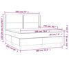 vidaXL Boxspringbett mit Matratze & LED Creme 180x200 cm Stoff