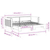 vidaXL Tagesbett Ausziehbar Rosa 90x200 cm Samt
