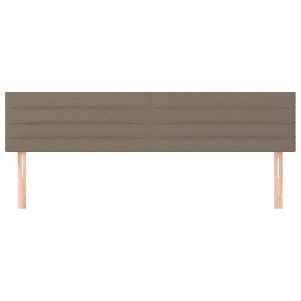 vidaXL Kopfteile Taupe 200x5x78/88 cm Stoff
