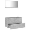 vidaXL 2-tlg. Badm&ouml;bel-Set Betongrau Holzwerkstoff