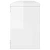 vidaXL W&uuml;rfelregale 2 Stk. Hochglanz-Wei&szlig; 60x15x23 cm Holzwerkstoff
