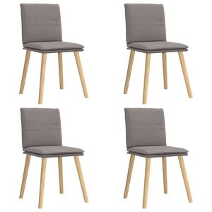 vidaXL Esszimmerst&uuml;hle 4 Stk. Taupe Stoff