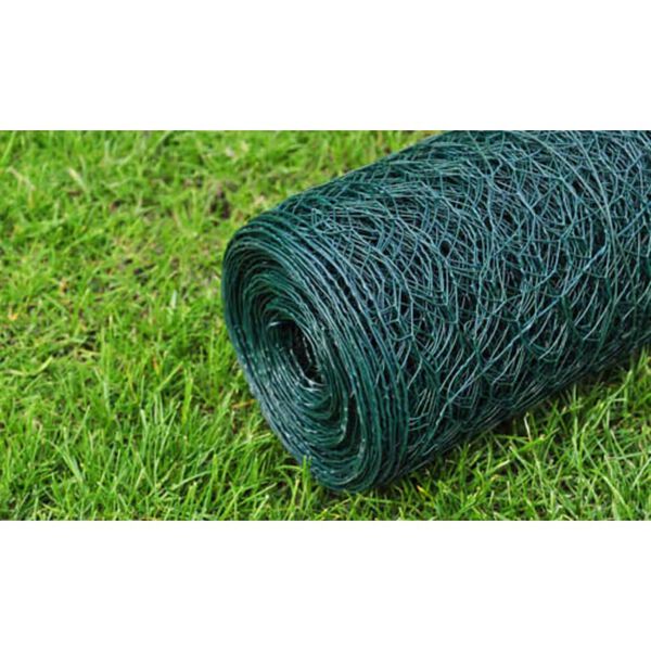 vidaXL Drahtzaun mit PVC-Beschichtung 25x0,75 m Gr&uuml;n