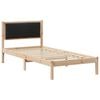 vidaXL Bettrahmen Schwarz 90 x 200 cm Massives Kiefernholz