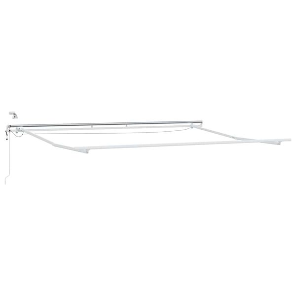 vidaXL Markise mit Wei&szlig; 4,5 &times; 3 m Metall