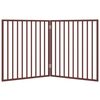 vidaXL 2-tlg. Hundetor Faltbar Braun 160 cm Pappelholz