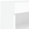 vidaXL 6-tlg. TV-Wohnwand mit LED-Leuchten Wei&szlig;