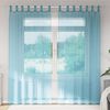 vidaXL Voile Vorh&auml;nge mit Schlaufen 2 Stk. T&uuml;rkis 140x245 cm