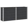 vidaXL Hochbeet Schwarz 200 x 50 x 91 cm WPC und Aluminium