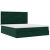 vidaXL Ottoman-Bett mit Matratzen Dunkelgr&uuml;n 200x200 cm Samt