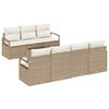 vidaXL Sofa Set mit Kissen 8 pcs Beige und Creme Poly Rattan