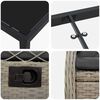 vidaXL Garten Essgruppe 5 pcs Hellgrau Poly-Rattan