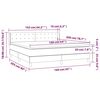 vidaXL Boxspringbett mit Matratze Dunkelbraun 160x200 cm Stoff