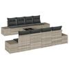 vidaXL Garten-Sofa-Set 8 Stk. Hellgrau und Dunkelgrau Poly-Rattan