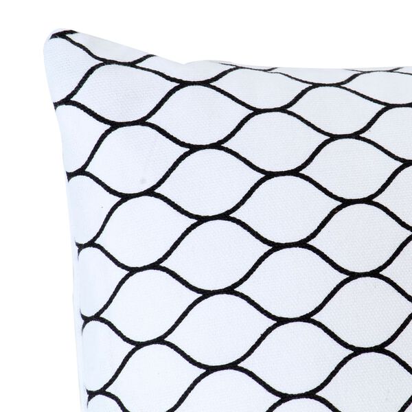 vidaXL Kissen 2 Stk. Bedruckt Schwarz und Weiß 40 x 40 cm Baumwolle