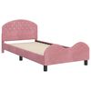 vidaXL Kinderbettgestell mit Kopfteil Rosa 80 x 200 cm Samt
