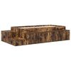 vidaXL Aufbewahrungsbettgestell R&auml;uchereiche 90 cm Holzwerkstoff