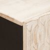 vidaXL Sideboard mit T&uuml;r Wei&szlig;e gewaschene Oberfl&auml;che 60 x 33 x 75 cm