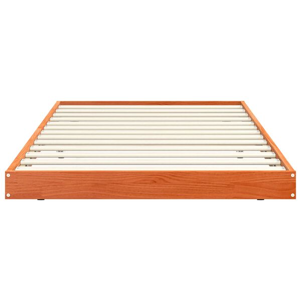 vidaXL Bettrahmen Wachsbraun 80 x 200 cm Massives Kiefernholz