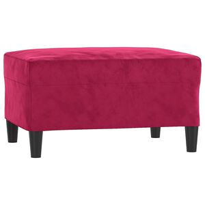 vidaXL Fu&szlig;hocker Weinrot 70x55x41 cm Samt