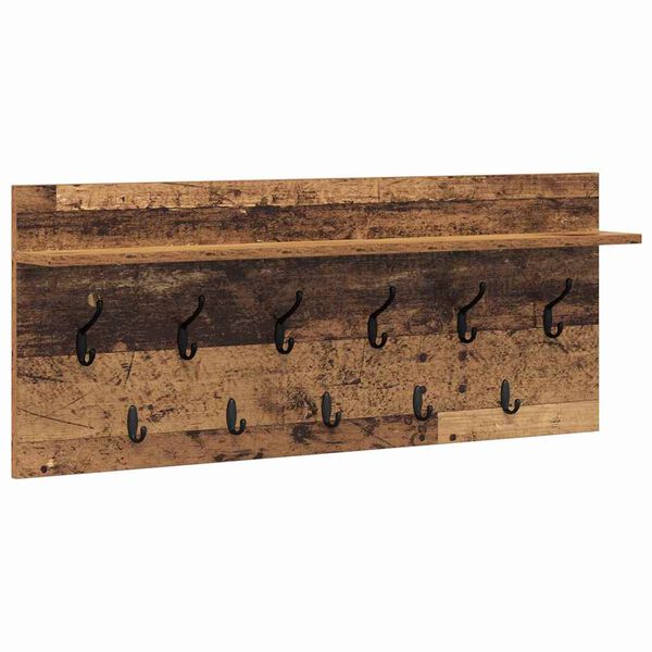 vidaXL Wandmontierter nachttisch mit Regal Altholz 100 x 40 x 12 cm