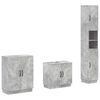 vidaXL 3-teiliges Badezimmer-Schranksystem HOORN Betongrau