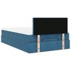 vidaXL Ottoman-Bett mit Matratze Dunkelblau 120x190 cm Samt